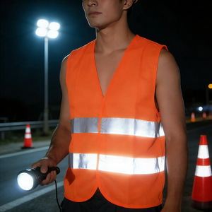 سترة أمان عاكسة عالية الوضوح 120 جرام/متر مربع للبناء والقيادة على الطرق والعمل والأمن - Product Image 5
