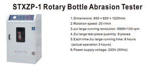 Plastik Cam Kap Aşınma Direnci Testi için Laboratuvar Döner Şişe Aşınma Test Cihazı - Product Image 3