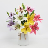 Künstliche Lilie Einzelstiel-Blume für Haushaltstisch-Dekoration Hochzeits-Blumenarrangement Großhandel Deko