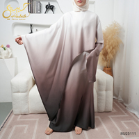 Set atasan dan rok motif floral ombre modest 2 potong untuk wanita ukuran besar, lengan panjang, panjang mata kaki, cocok untuk Eid dan pernikahan di Dubai