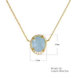 <span class=keywords><strong>Collana</strong></span> in Pietra Naturale Amazonite dal Design Originale per Donne, Gioiello Raffinato in Argento Sterling 925, Vendita all'Ingrosso - Product Image 6