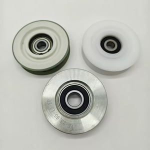 Rouleau de suspension de porte d'ascenseur Thysseen S8 K8, rainure ronde, diamètre 70 mm, épaisseur 17 mm avec roulement 6200, pièces de rechange pour ascenseur - Product Image 4