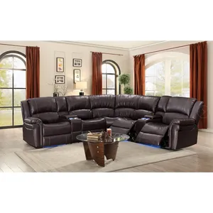 European Style New Design Air <strong>Leather</strong> <strong>Sofa</strong> Recliner Set Attractive <strong>Chesterfield</strong> for Living Room with Storage Home <strong>Furniture</strong> - Product Image 6