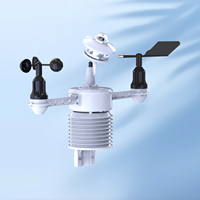 Station météo photovoltaïque distribuée, détecteur automatique de rayonnement solaire total, vitesse et direction du vent, température, humidité, pression atmosphérique