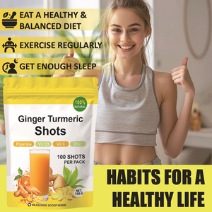 Poudre de complément alimentaire 100% naturel au gingembre, curcuma, pipérine, vitamine D3, <span class=keywords><strong>C</strong></span>, <span class=keywords><strong>zinc</strong></span> pour la santé des articulations, du <span class=keywords><strong>c</strong></span>œur, du cerveau, de l'intestin, de la peau <span class=keywords><strong>et</strong></span> l'énergie, 100g - Product Image 4