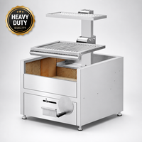 Barbecue au charbon de bois portable moderne de qualité supérieure en acier inoxydable 304 avec allumage piézoélectrique