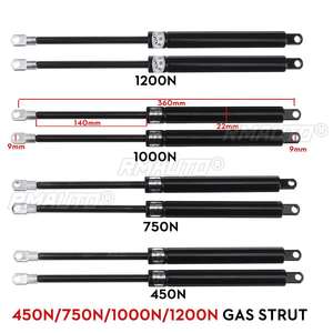 2 unidades de amortiguadores de gas de 36 cm, 450N / 750N / 1000N / 1200N, para capó, portón trasero, caja de almacenamiento, coche, autobús, RV - Product Image 1