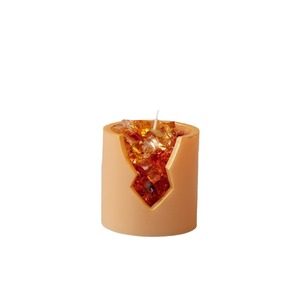 Bougies colorées en cristal de guérison LANJO Pot de cire de soja en feuille d'or Bougies parfumées aromatiques de luxe pour aromathérapie - Product Image 5