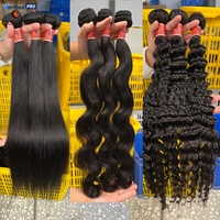 Paquets de cheveux vietnamiens bruts 12a non traités, vente en gros de cheveux humains droits vierges à double étirage à cuticule alignée vendeur de cheveux humains