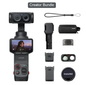 กล้อง Gimbal พกพา Ins Ta 360 Ultra 8K กล้องคู่พร้อมเซ็นเซอร์ 1 นิ้ว และระบบติดตามวัตถุด้วย AI บันทึกวิดีโอ 8K Ultra HD - ถ่ายภาพคมชัด - Product Image 2