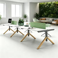 Poste de travail modulaire moderne avec cloison pour équipe de 4 à 6 personnes – Mobilier de bureau durable pour entreprises