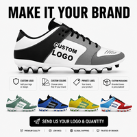 Chaussures de football personnalisées OEM, marque privée, chaussures de football FG pour hommes, logo personnalisé, fabricant pour terrain ferme