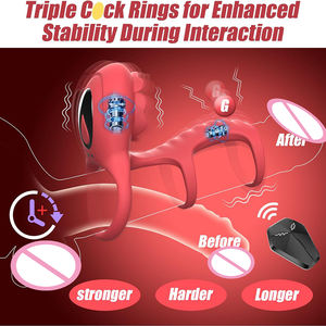 Anneaux de bite vibrants pour hommes télécommande sans fil <span class=keywords><strong>anneau</strong></span> de bite vibrant puissant <span class=keywords><strong>anneau</strong></span> de bite vibrant jouets sexuels masculins féminins - Product Image 3