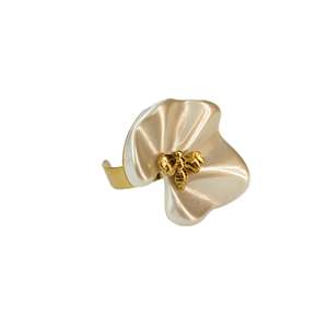 Bague tendance en acier inoxydable 316L plaqué or PVD, bijou durable et résistant - Product Image 1