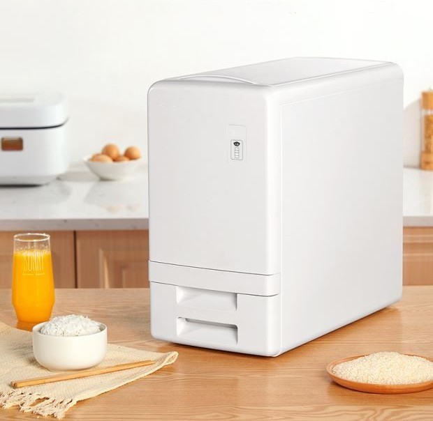 Customized Kitchen Plastic Rice Dispenser Touch Screen Control Food Container Smart Freshness Preservation Rectangle Fridge