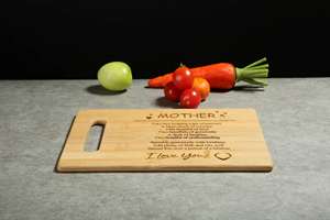 ของขวัญวัน<span class=keywords><strong>แม่</strong></span> กระดานตัดไม้ไผ่แบบกําหนดเอง กระดานเสิร์ฟขนมหวานพร้อมที่จับ สินค้าปัจจุบันสําหรับหัวใจรักแม่พิเศษ - Product Image 4