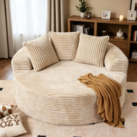 Fauteuil simple rond compressé pour hôtel, en tissu rembourré moderne, avec mousse compressée, design dernier cri, chaise de loisirs