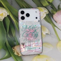 Coque de téléphone holographique irisée avec joli nœud, papillons et fleurs, grande fenêtre de protection pour iPhone 17 Samsung Redmi