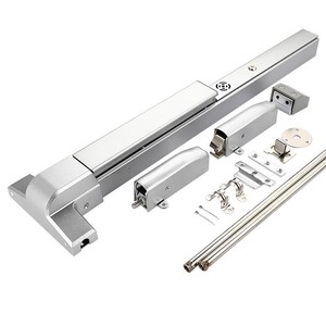 Cerradura de puerta de Escape ignífuga de acero para uso en Hotel, tipo varilla de empuje, paso de seguridad de piso a techo con accesorios de ventana de alarma - Product Image 1