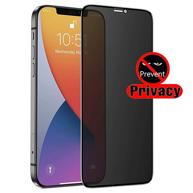Anti Spy Privacy Full Cover Glass for 13 14 15 16 Pro Max Mobile Phone Tempered Glass Screen Protector