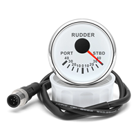 Jauge d'angle de gouvernail NMEA2000 52MM STBD PORT pour moteur gauche/droit, yacht, navire, avec rétroéclairage rouge et aiguille, compteur d'angle de gouvernail