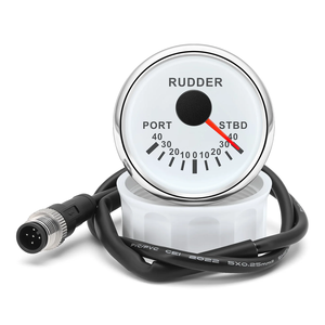 Indicatore Angolo <span class=keywords><strong>Timone</strong></span> NMEA2000 52MM STBD PORT per Motore Sinistro Destro Yacht Imbarcazione con Retroilluminazione Rossa e Puntatore - Product Image 1