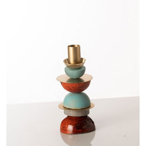Porte-bougie en bois et métal de qualité supérieure, pièce de décoration intérieure conçue pour créer une ambiance chaleureuse et élégante - Product Image 6