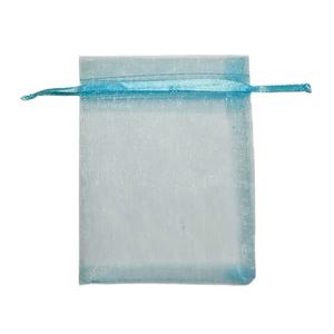 Sacs en organza transparents avec logo personnalisé imprimé, cordon de serrage, perles, emballage cadeau pour bijoux, pochette en maille - Product Image 3