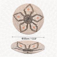 Décoration murale en jute faite à la main, style indien, pour plantes aériennes, objets décoratifs noirs pour salon