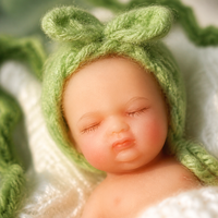 Modische, hübsche 4-Zoll-Silikon-Reborn-Babypuppe mit weichem Körper für die Heimdekoration