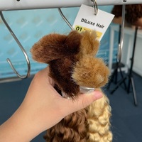 DiLuxe Hair Cheveux humains vierges brésiliens, ondulés profonds, à fibres plus épaisses, non traités, en vrac, 16"-24", trame simple, prix de gros