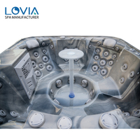 Bain à remous de luxe LOVIA pour 7 personnes, grande baignoire de spa d'hydrothérapie, baignoire de jardin, bain à remous autoportant pour usage extérieur