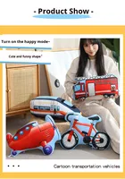 Dessin animé véhicule oreiller forme irrégulière pelle voiture avion éducation précoce amusant peluche jouet PP coton remplissage lavé pour