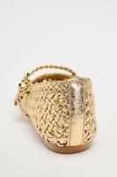 2024 nouveau Style tressé chaussures de Ballet femmes français Style ethnique vacances plat Mary Jane chaussures chaussures femmes sandales dame plat