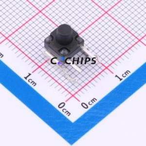 TC-00100FSA-065C Tactile Switch Through hole Component (THT) Switch Single Pole Single Throw Round Button 1.6N 6mm - Product Image 1