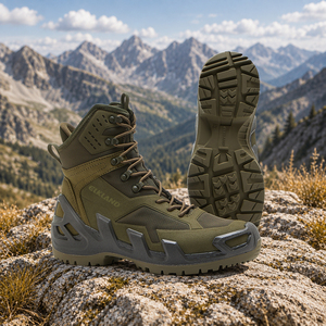 Botas Tácticas para Hombre, Duraderas, Cómodas, de Nubuck Artificial, de Corte Alto, Antideslizantes, Ligeras, para Senderismo y Trekking - Product Image 6