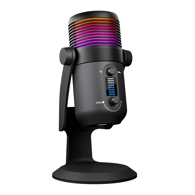 192kHz 24Bit USB Condenser Microphone RGB Light Noise Suppression Cardioid Pattern for Podcast/Streaming/Recording