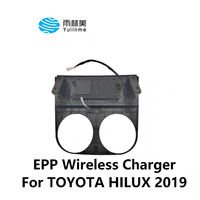 Chargeur de voiture sans fil YULINME, le plus populaire, chargeur rapide sans fil EMC Qi2.1 pour voiture, plateau de charge OEM/ODM pour Toyota Hilux 2016-2023