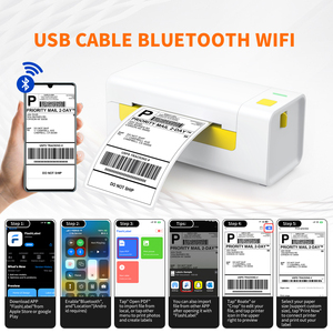 เครื่องพิมพ์ฉลากบาร์โค้ดสำหรับจัดส่งสินค้าด่วน Y486 4x6 150พิมพ์มิลลิเมตร/วินาทีได้อย่างรวดเร็วดีไซน์กำหนดได้เอง - Product Image 6