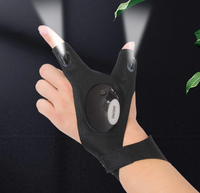 Gants de pêche en néoprène avec lampe de poche LED avec éclairage extérieur respirant émettant des gants lumineux pour les doigts