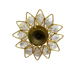 Lámpara de Aceite de Cristal Akhand Diya de Latón, Regalo Tradicional para Festivales, Decoración del Hogar, Boda, Pequeña, Moderna, Embalaje Personalizado - Product Image 3