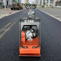 Compacteur à plaque vibrante C160 à moteur essence 9 CV, 160 kg, modèle poussé à la main, longue durée de vie