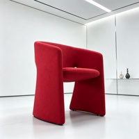 Chaises de salle à manger modulaires extensibles en velours rouge moderne, personnalisables en usine, pour usage domestique et extérieur