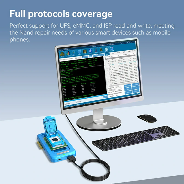 JCID U70 Gen2 UFS Programmer UFS EMMC ISP Nand Flash Programmer Kit for Android Phones Flash Repair Tools