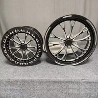 Jantes Beadlock forgées et usinées noir brillant 5x120 5x114.3 17x10 15x10, concaves profondes, 2 pièces, pour Mustang Corvette