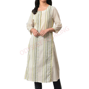 Vestido Salwar Kameez de Satén con Cuello Redondo, Estilo Étnico y Casual para Mujer, Primavera, Transpirable, Lavable, Antiarrugas, Corte Ajustado - Product Image 5