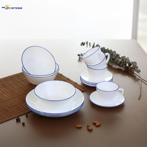 <span class=keywords><strong>Pas</strong></span> <span class=keywords><strong>cher</strong></span> 16pcs Fleur Décor Résistant À La Chaleur Verre Opalware Vaisselle Ensembles De Vaisselle <span class=keywords><strong>Micro</strong></span>-ondes & Lave-Vaisselle - Product Image 4