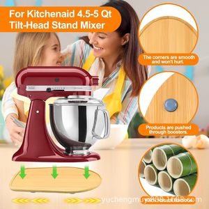 Wooden Mixer Moving Mat Kitchen Countertop <b>Sliding</b> Tray For Stand Mixer Storage Eco-Friendly Yc-105 - Product Image 3