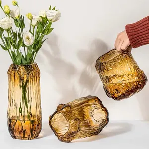 Luxus europäischen Stil moderne maßge schneiderte bunte Wohnkultur Glas Blumenvase für Hochzeits dekoration
