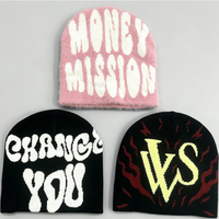 Gorros de Camionero Acrílicos con Logotipo Personalizado, Gorros Resistentes al Viento, Fabricante de Gorros de Punto Jacquard, Gorro Personalizado, Gorros de Invierno para Mujer
